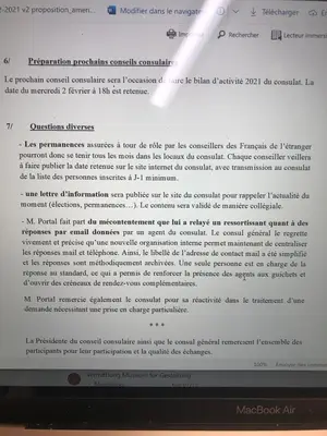 Questions conseil consulaire