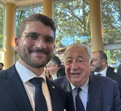 AFE Avec Gerard Larcher President Senat