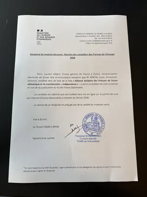 Recepisse materiel electoral